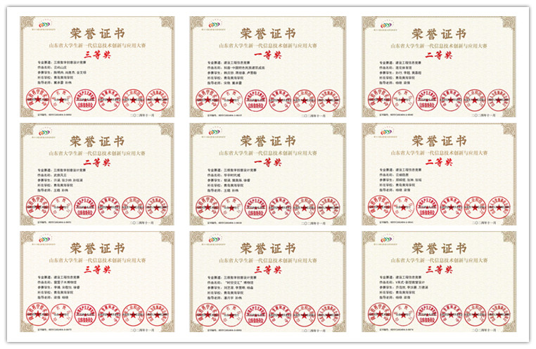 奖项+10！建筑工程学院在山东省大学生新一代信息技术创新与应用大赛中获佳绩